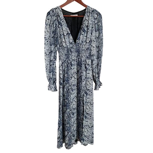 Reformation Aries Maxi Dress XS Blue New - Picture 3 of 9